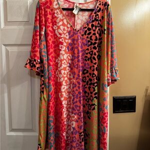 New ladies 3X Curvy Forever After animal print dress